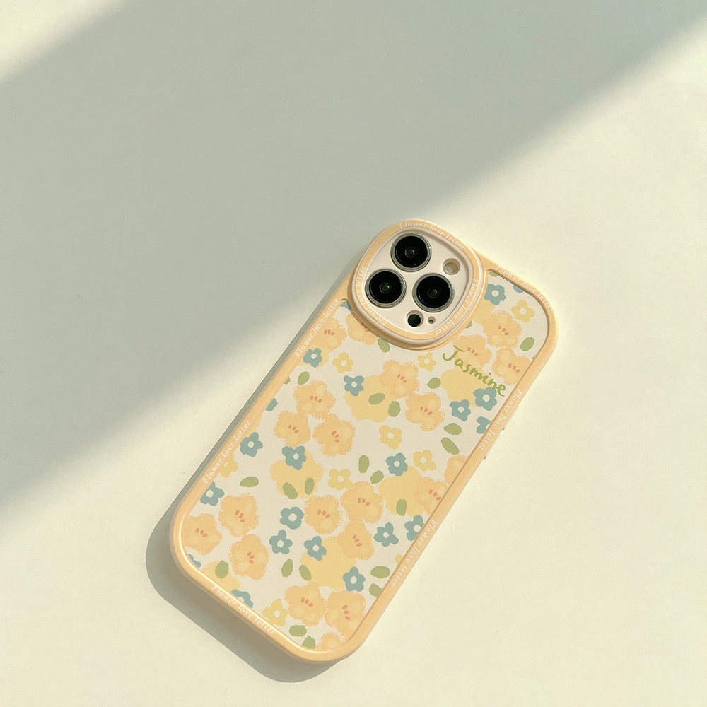 【iPhone Case】可愛い花 イェロー ジャスミン 黄色   iPhoneケース