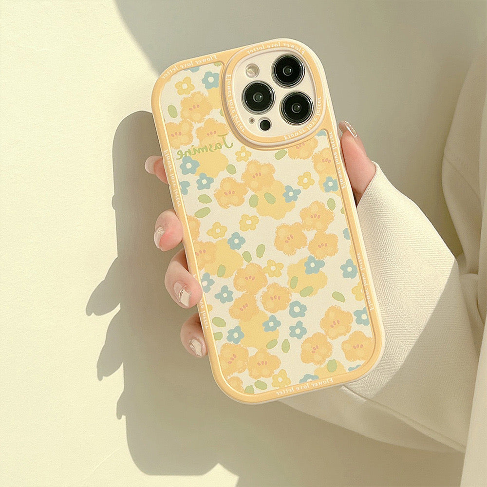 【iPhone Case】可愛い花 イェロー ジャスミン 黄色   iPhoneケース