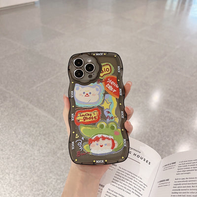 【iPhone Case】韓国 人気 落書き風 iPhoneケース