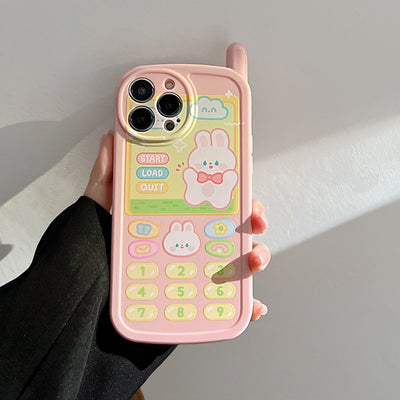 【iPhone Case】可愛いウサギ 携帯 キーボード  iPhoneケース