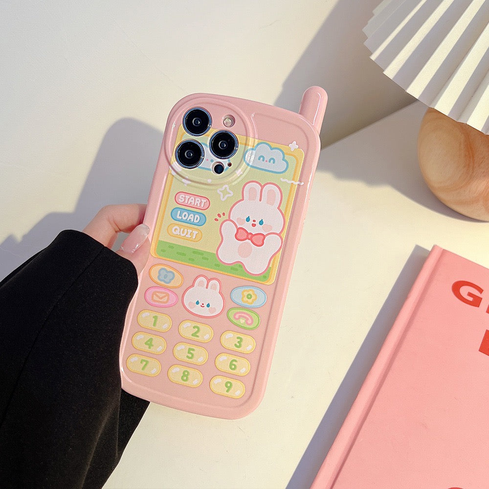 【iPhone Case】可愛いウサギ 携帯 キーボード  iPhoneケース