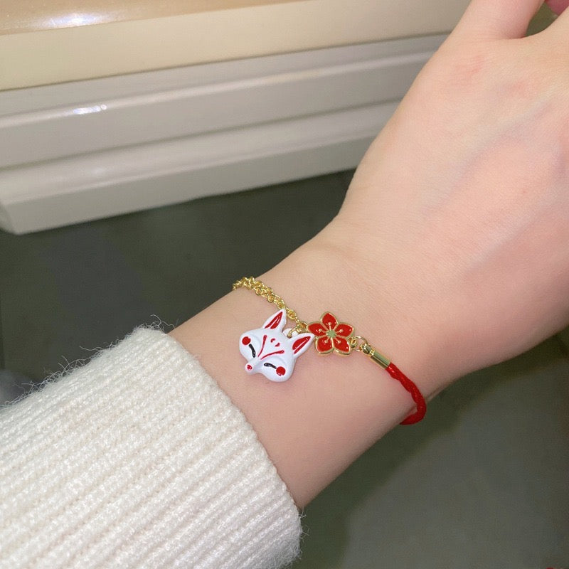 【Bracelet】狐 花 きつね  インスタ映え 韓国 デザイン ブレスレット