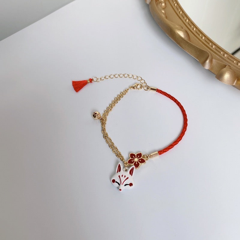 【Bracelet】狐 花 きつね  インスタ映え 韓国 デザイン ブレスレット