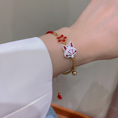 【Bracelet】狐 花 きつね  インスタ映え 韓国 デザイン ブレスレット