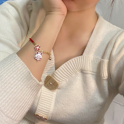 【Bracelet】狐 花 きつね  インスタ映え 韓国 デザイン ブレスレット