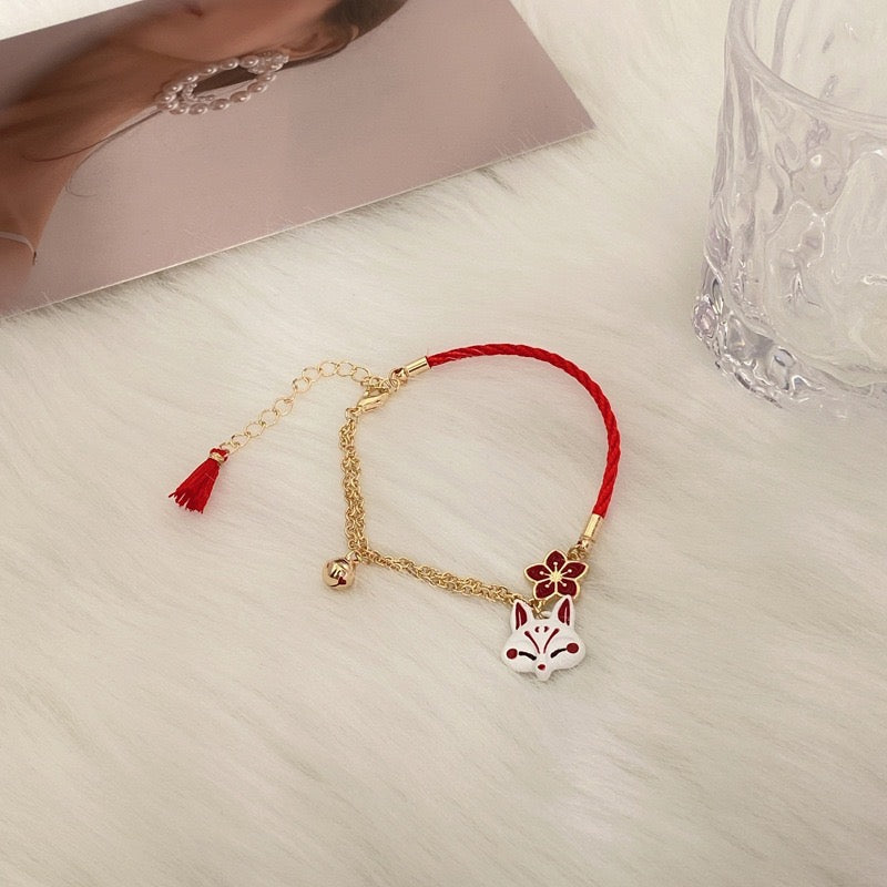 【Bracelet】狐 花 きつね  インスタ映え 韓国 デザイン ブレスレット