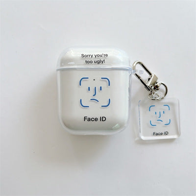 【Airpods Case】透明なFace ID 面白い AIRPODS/ AIRPODS PRO/AIRPODS 第三世代ケース