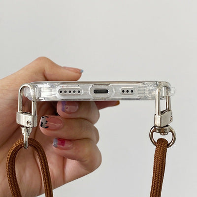 【iPhone Case】レトロ 個性  おしゃれ  コラージュ ショルダーストラップ付き iPhoneケース