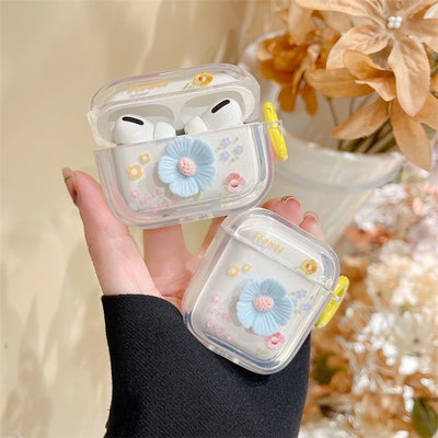 【Airpods Case】可愛い  花  花柄  透明 人気 Airpods/ AirPods Pro/Airpods 第三世代ケース