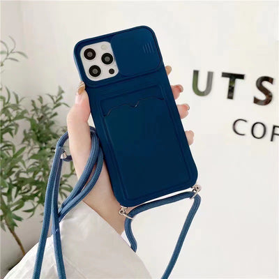 【iPhone Case】オシャレ 6色 韓国  人気  革   スマホショルダーストラップ カード入れカード収納  リング付き ショルダー iPhoneケース