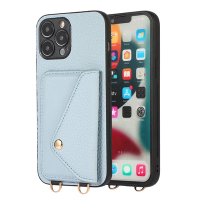 【iPhone Case】オシャレ 5色 レディース 韓国  人気  革  背面収納 スマホショルダーストラップ カード入れカード収納  リング付き ショルダー iPhoneケース