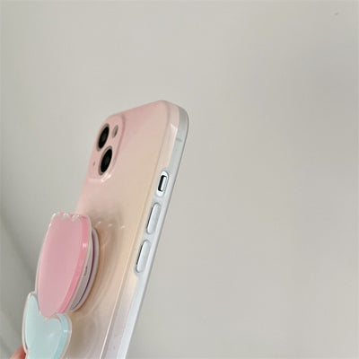 【iPhone Case】可愛い 韓国  チューリップ スタンド 落下防止 スマホグリップ  IPHONEケース