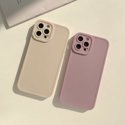 【iPhone Case】シンプル お洒落 12色 韓国 人気 無地カバー カップル iPhoneケース