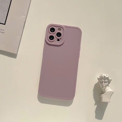 【iPhone Case】シンプル お洒落 12色 韓国 人気 無地カバー カップル iPhoneケース