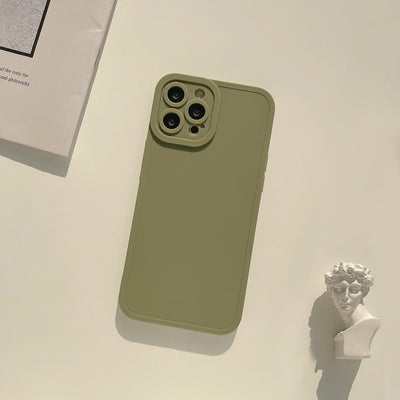 【iPhone Case】シンプル お洒落 12色 韓国 人気 無地カバー カップル iPhoneケース