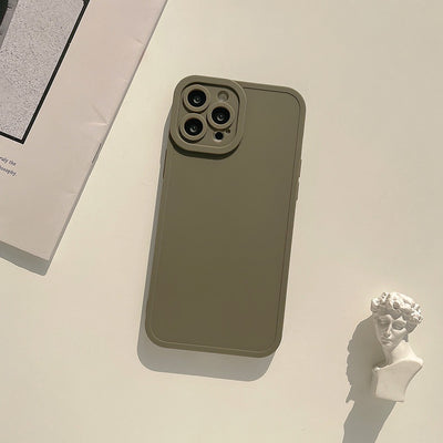 【iPhone Case】シンプル お洒落 12色 韓国 人気 無地カバー カップル iPhoneケース