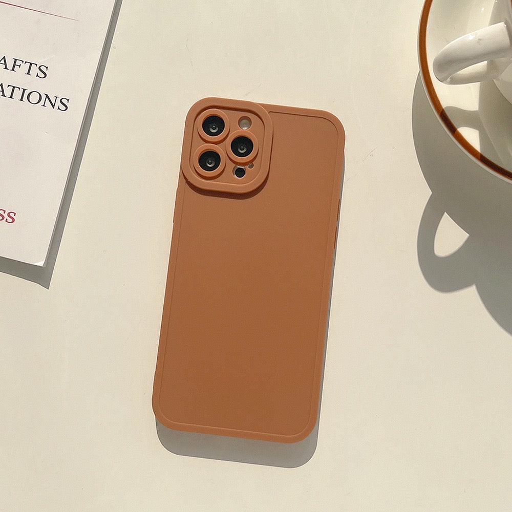 【iPhone Case】シンプル お洒落 12色 韓国 人気 無地カバー カップル iPhoneケース