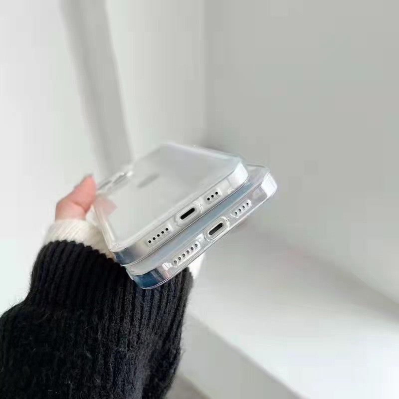 【iPhone Case】人気 透明 シンプル クリア アクリル 耐衝撃 背面クリア iPhoneケース