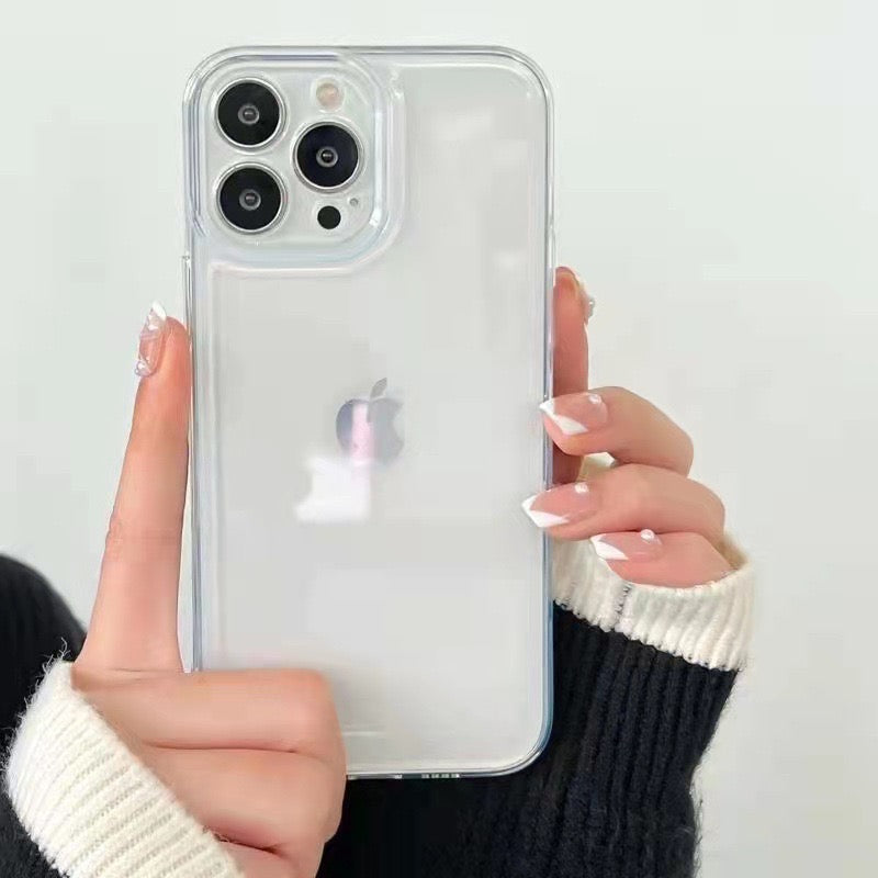 【iPhone Case】人気 透明 シンプル クリア アクリル 耐衝撃 背面クリア iPhoneケース