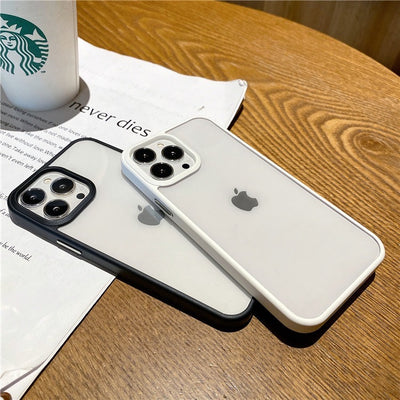 【iPhone Case】お洒落 高級感 シンプル 5色 韓国 人気 透明 クリア  iPhoneケース