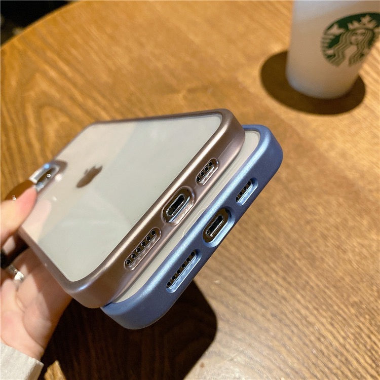 【iPhone Case】お洒落 高級感 シンプル 5色 韓国 人気 透明 クリア  iPhoneケース
