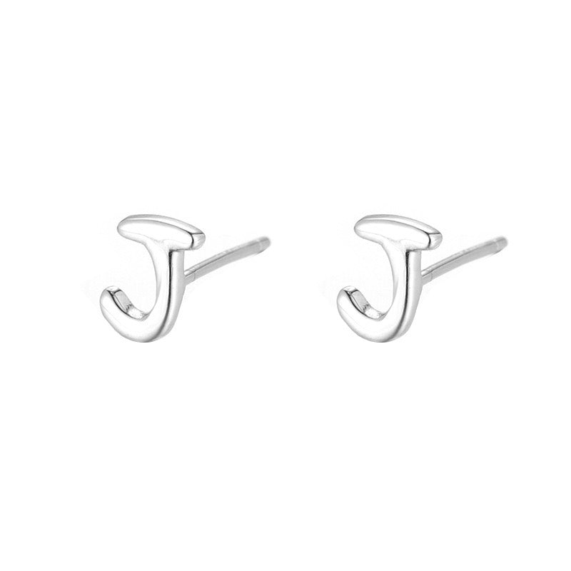 【Earrings】アルファベット26文字 シルバー925ピアス&イヤリング