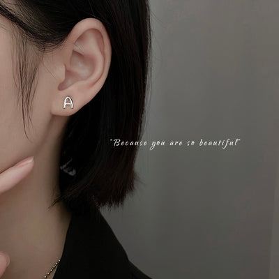 【Earrings】アルファベット26文字 シルバー925ピアス&イヤリング