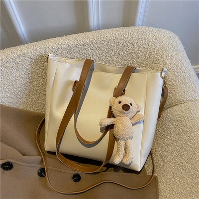 【Cute Bag】無地 おしゃれ 熊ちゃん バッグ  トートバッグ ショルダーバッグ　