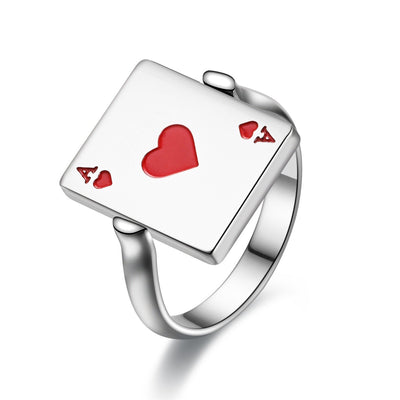 【RINGS】回転リング 指輪  ポーカー スペード ハート シルバーリング