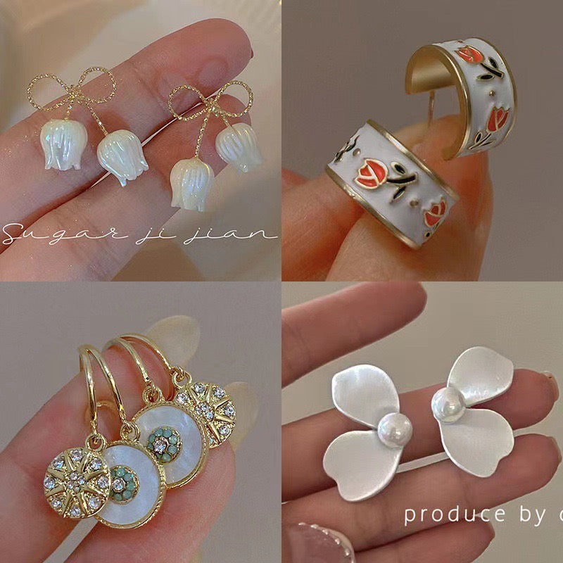 【Earrings】 レトロ レディース 可愛い人気 韓国 お洒落 シンプル ピアス&イヤリング