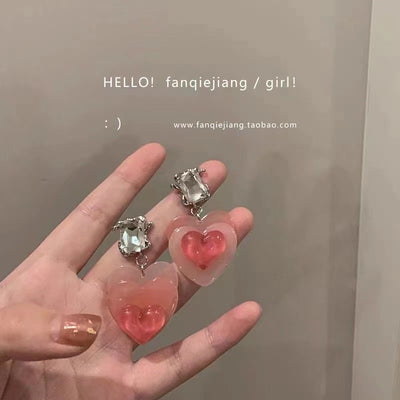 【Earrings】花 ピンク レディース 可愛い人気 韓国 お洒落 シンプル ピアス