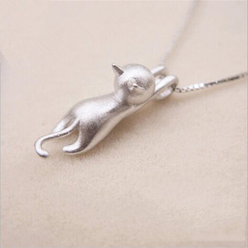 【Necklace】可愛いねこ 猫 韓国 人気 立体 ネックレス