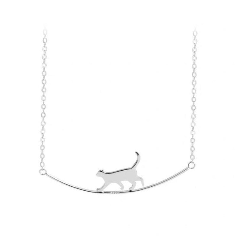 【Necklace】可愛いねこ猫 歩く 韓国 人気  ネックレス
