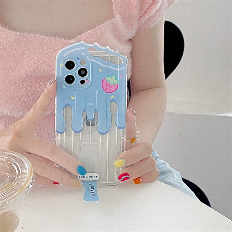 【iPhone Case】可愛い いちご アイスクリーム 4色 夏 IPHONEケース
