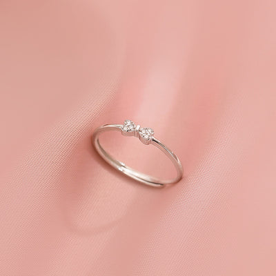 【Rings】可愛い リボン ダイヤモンド 韓国 大人気 着飾る リング