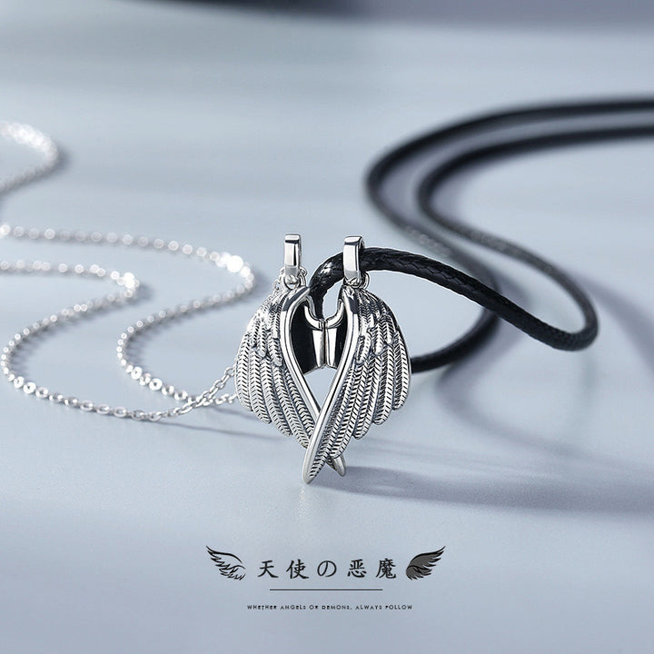 Necklace】個性 天使&悪魔 翼 人気 カップル ギフト 磁気 ペア ネックレス – AirpodsCaseStores