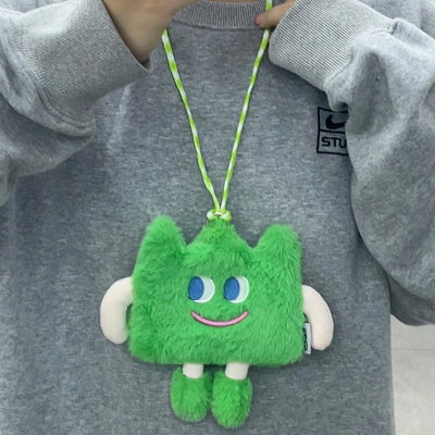 【Cute Bag】可愛い 草 ハッピー 怒り 絵文字  ストラップ ショルダーバッグ バッグ