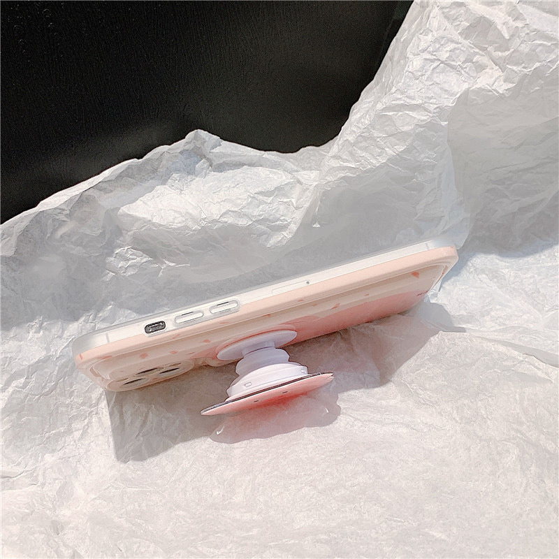 【iPhone Case】可愛い ピンク 豚 癒し系 スマホグリップ スタンド IPHONEケース