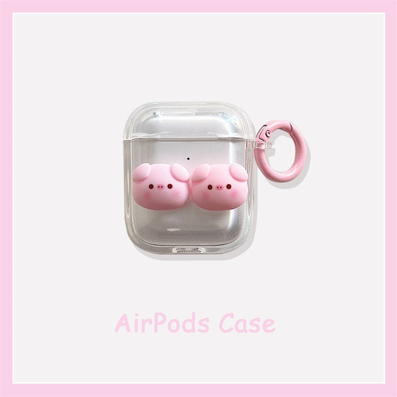 【Airpods Case】可愛い 立体 ピンク 豚 Airpods/ AirPods Pro/Airpods 第三世代ケース