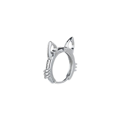 【Earrings】可愛い ねこ 猫 人気 シルバー  ピアス