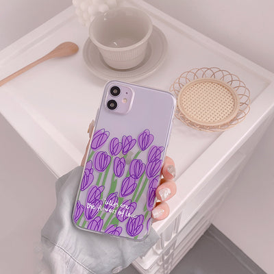 【iPhone Case】韓国風チューリップiPhoneケース