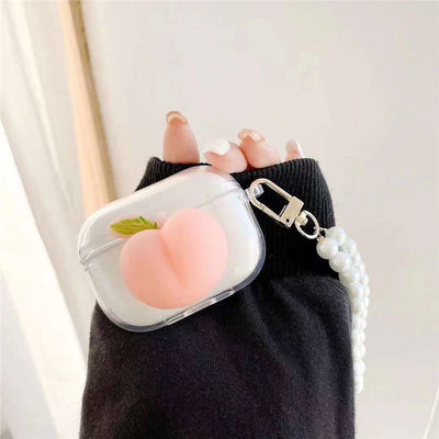 【Airpods Case】 カワイイピーチAirpods / Airpods Pro ケース