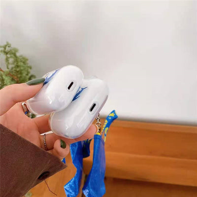 【Airpods Case】 マリンなサメ柄 Airpods / Airpods Pro ケース