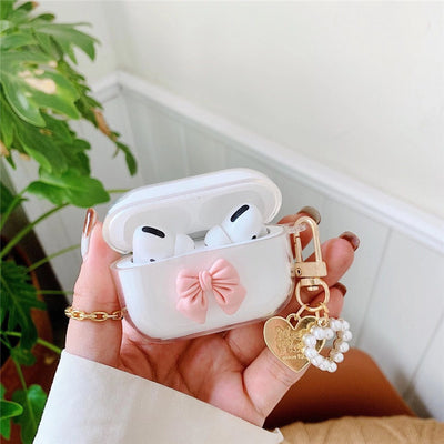 【Airpods Case】 かわいいリボン柄のAirpods/AirpodsProケース