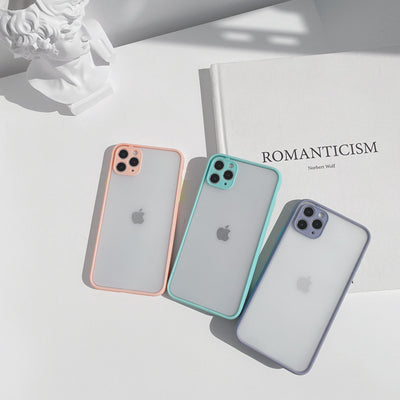 【iPhone Case】マカロンカラーシンプルiPhoneケース