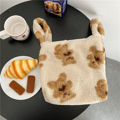 【Cute Bag】モコモコくまちゃんミニバッグ