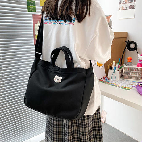 【Cute Bag】カジュアル刺繍トートバッグ