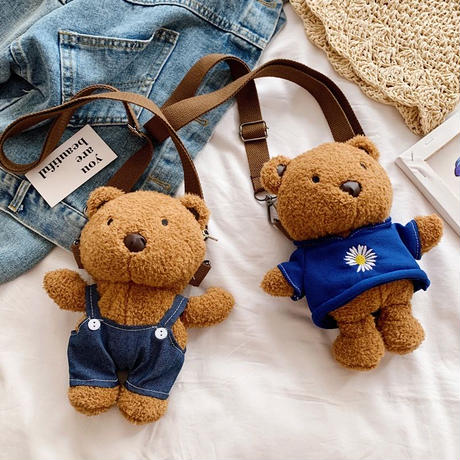 【Cute Bag】クマちゃんぬいぐるみコンパクトショルダーバッグ