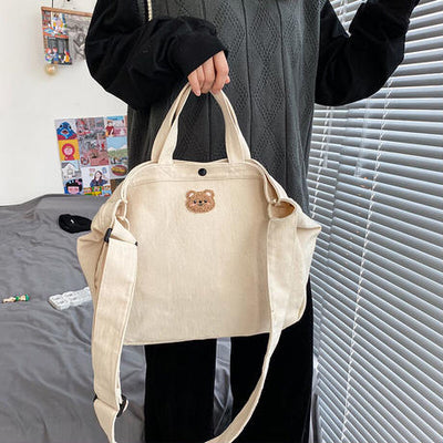 【Cute Bag】カジュアル刺繍トートバッグ