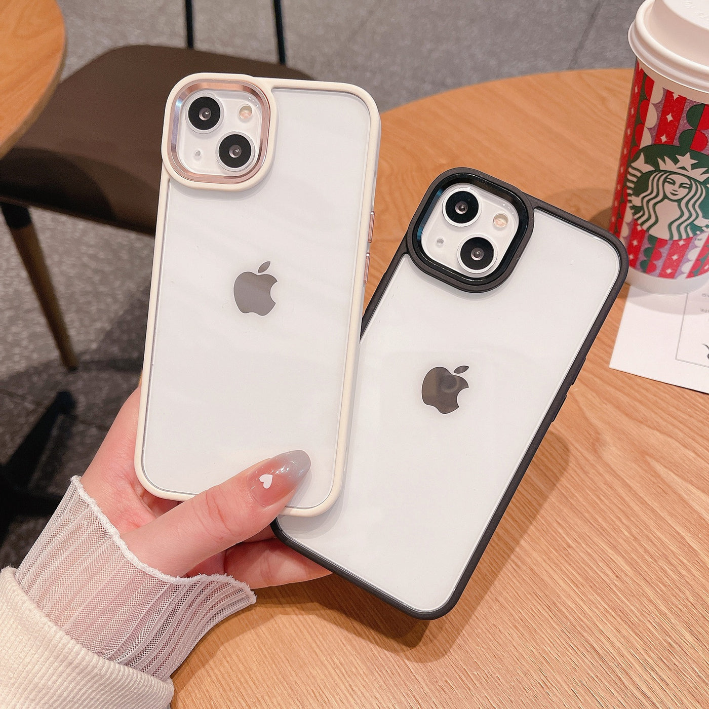 【iPhone Case】人気 シンプル クリア 透明 耐衝撃 11色  iPhoneケース